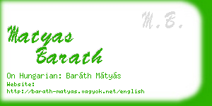 matyas barath business card